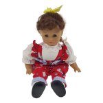 Weichkörper Puppe 44 cm Stoffkörper Schlafaugen...