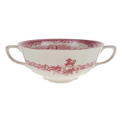 Suppentasse mit Innendekor Johnson Bros Old Britain Castles Rot