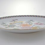Servierteller Golddekor Bavaria 3,5 cm Schirnding Bunte Blumen gebraucht - sehr gut