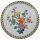Servierteller Golddekor Bavaria 3,5 cm Schirnding Bunte Blumen gebraucht - sehr gut