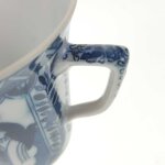 Mokkatasse Espressotasse ohne Stempel Japan China Geisha Blau Weiß gebraucht - gut