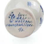 Vase 16,7 cm Delfts Blumendekor Blumen gebraucht - gut