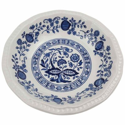 Schale klein 12,9 cm Kensington Staffordshire Ironstone Zwiebelmuster Blau gebraucht - gut