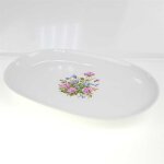 Servierplatte 32x20,8 cm Melitta Unbestimmten Formen Blumendekor Bunt Blumen gebraucht - sehr gut
