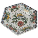 Wandteller Delfts Polychroom Blumendekor Bunt Blumen gebraucht - sehr gut
