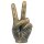 Skulptur Gusseisen Peace-Zeichen Hand