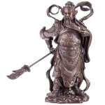 Asiatica Bronzefigur Legänderer Chinesischer General...