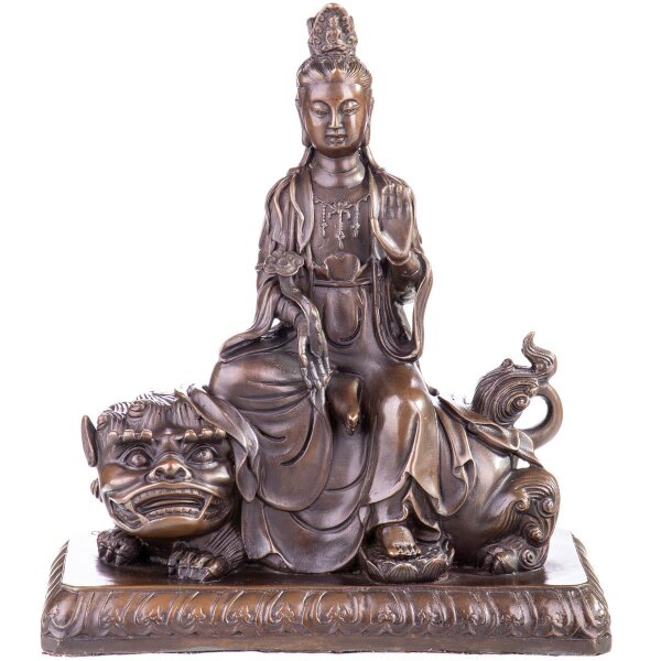 Asiatica Bronzefigur Guanyin Chinesische Göttin der Barmherzigkeit