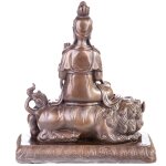 Asiatica Bronzefigur Guanyin Chinesische Göttin der...