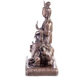 Asiatica Bronzefigur Guanyin Chinesische Göttin der Barmherzigkeit