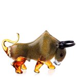 Skulptur Figur Stier Bulle Glas Murano-Stil