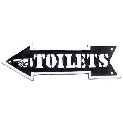 Wandschild Wandplakette Aluminium TOILETS
