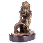 Erotische Bronzefigur Meerjungfrau