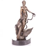 Mythologische Bronzefigur Apollon auf Schwan