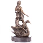 Mythologische Bronzefigur Apollon auf Schwan