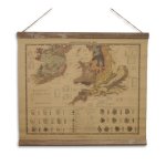 Schulkarte Leinen Paläontologische Karte