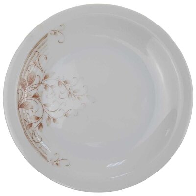 Kuchenteller Dessertteller 20,5 cm Bareuther Form 4732 Braune Blätter gebraucht - gut