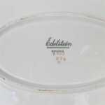 Speiseplatte Goldrand 39x25,3 cm Edelstein 6302 Elfenbein Beige gebraucht - gut