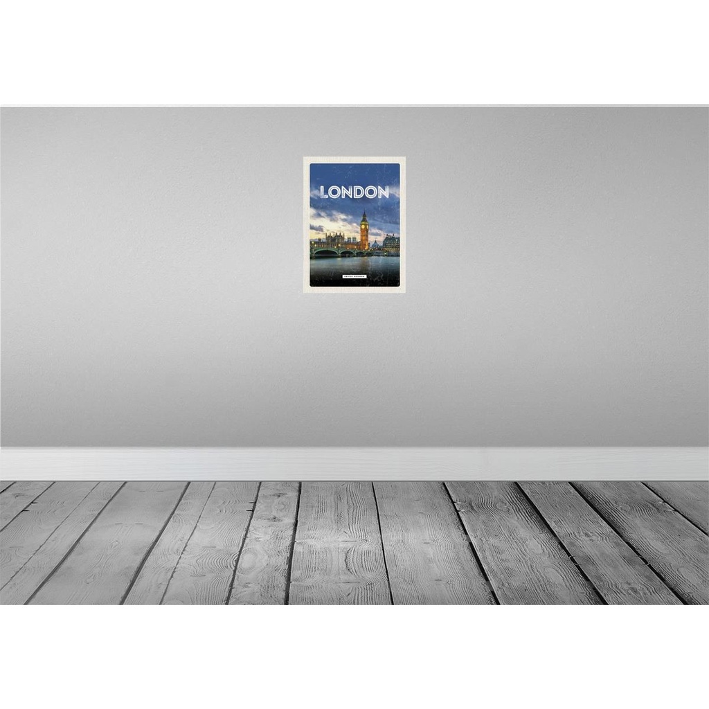 [LA-136477-H] Holzschild 40x30 cm London United Kingdom Bildmotiv Reisemotiv England Bild 2
