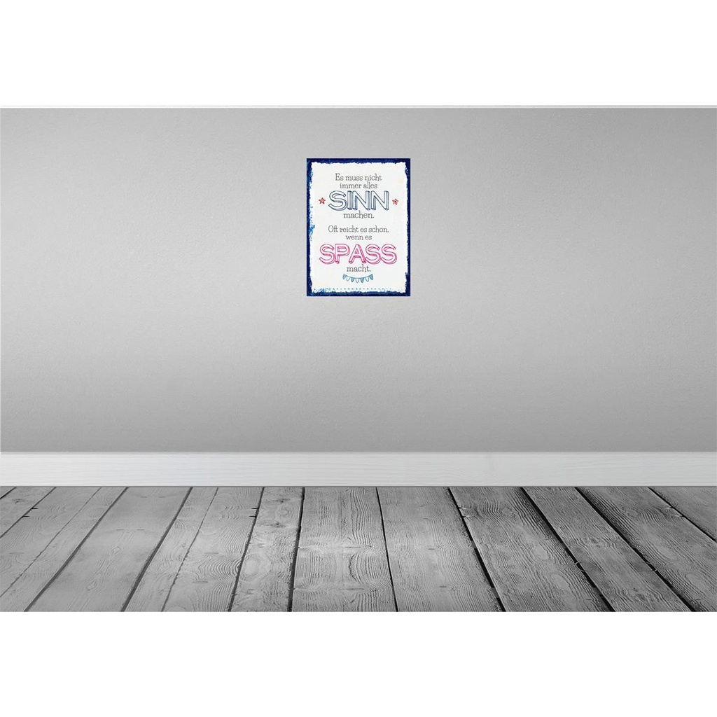 [LA-138638-H] Holzschild 40x30 cm Spass nicht immer alles Sinn Dekoration Bild 2