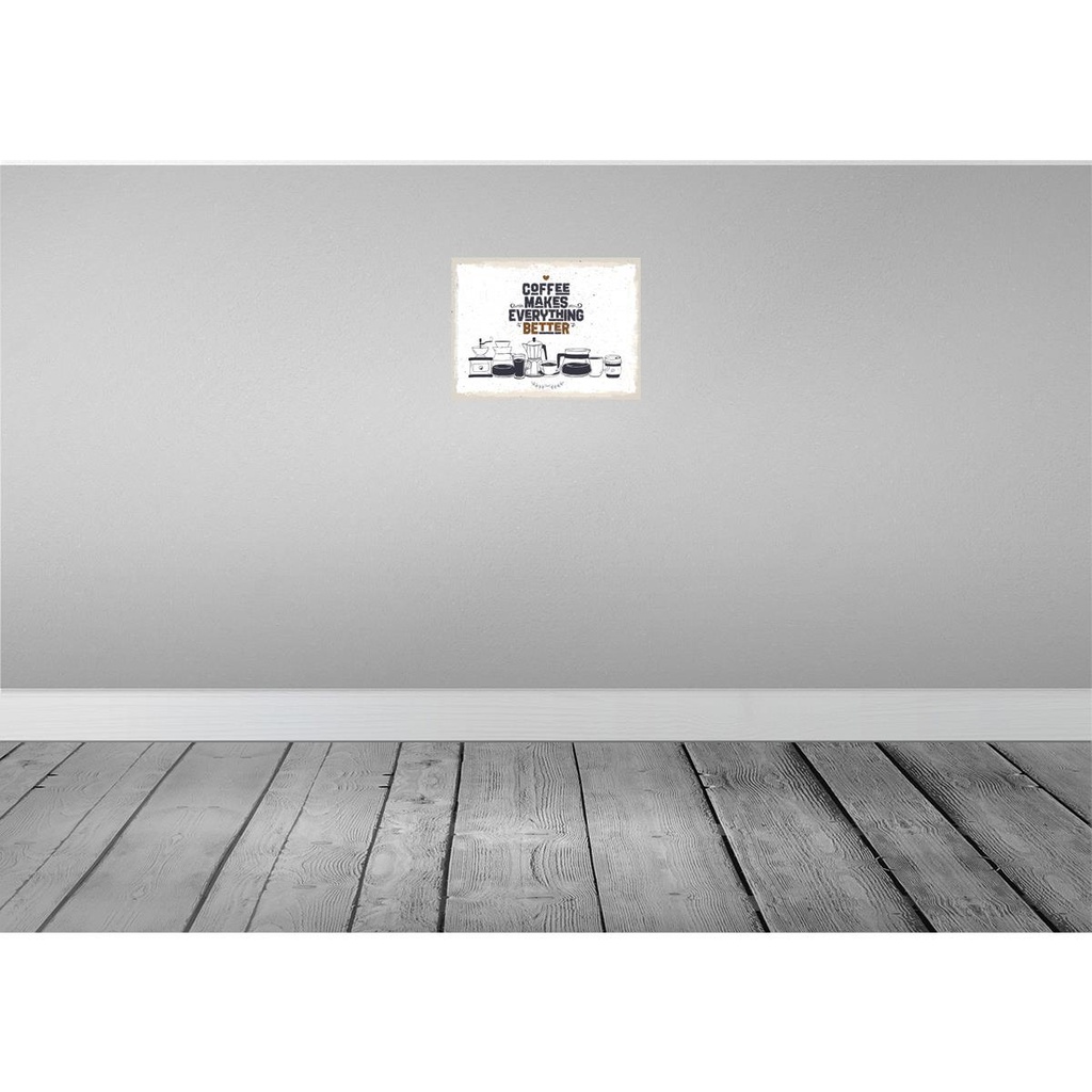 [LA-138647] Blechschild 30x40 cm Kaffee Coffee everything better Essen Trinken Bild 2