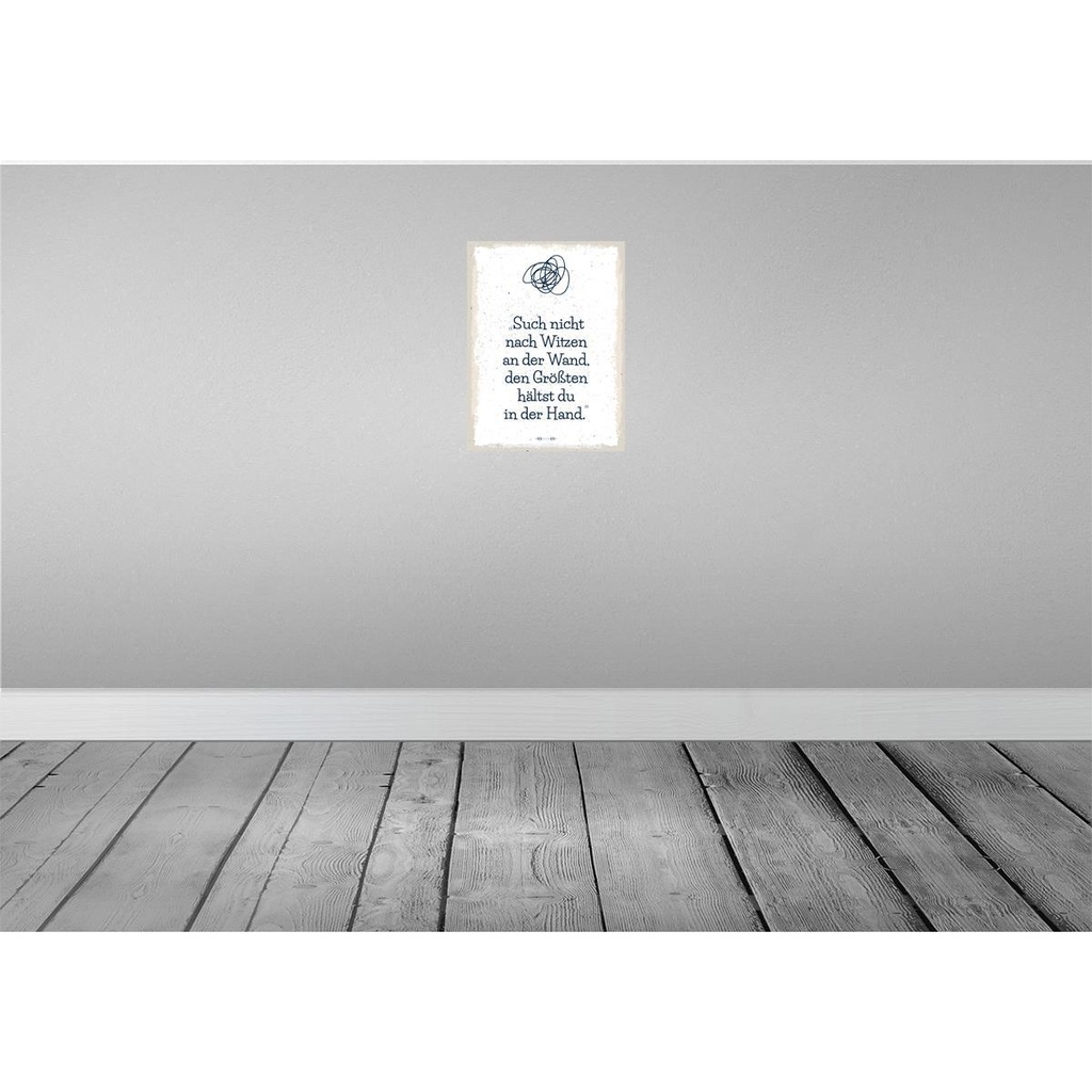 [LA-138648-H] Holzschild 40x30 cm Such nicht nach Witzen an der Wand Spruch Zitat Bild 2