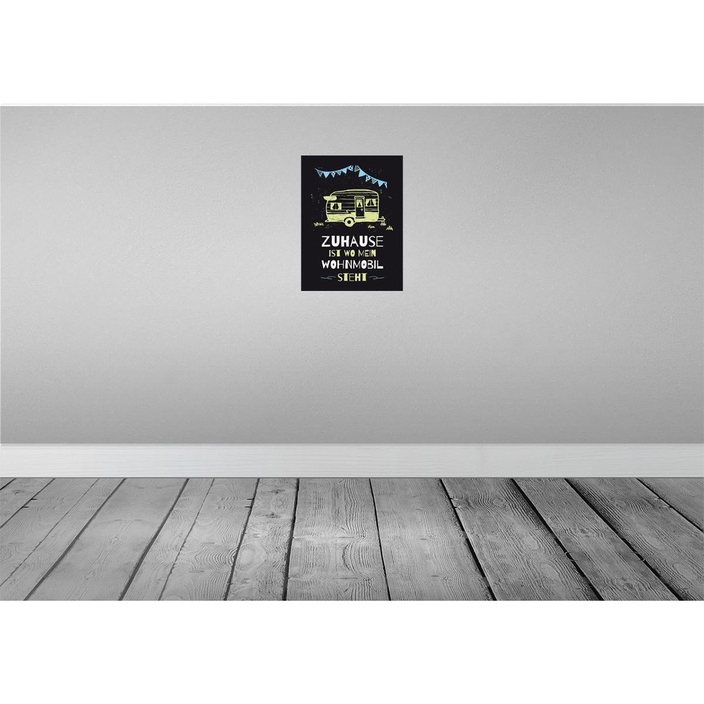 [LA-138674-H] Holzschild 40x30 cm Zuhause ist wo mein Wohnmobil Geschenk Bild 2