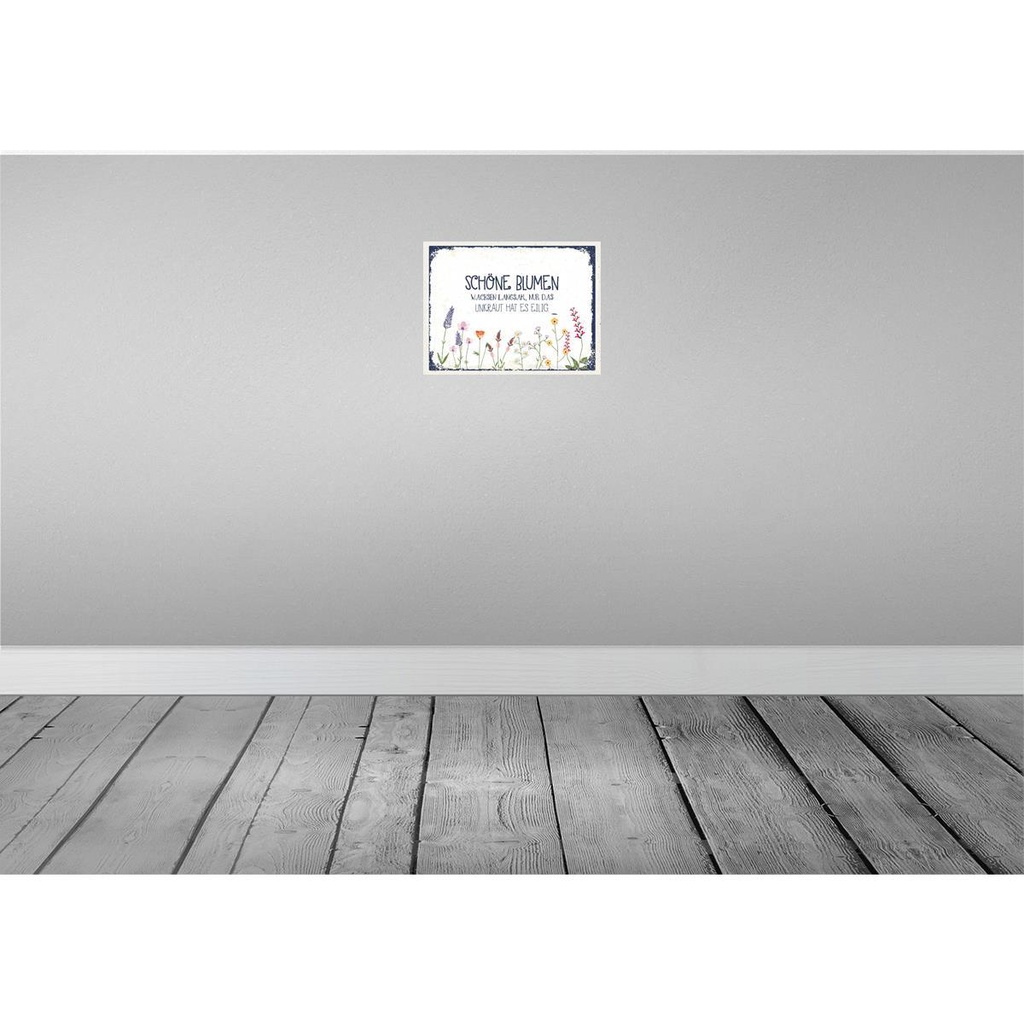 [LA-138677-H] Holzschild 30x40 cm schöne Blumen wachsen langsam Dekoration Bild 2