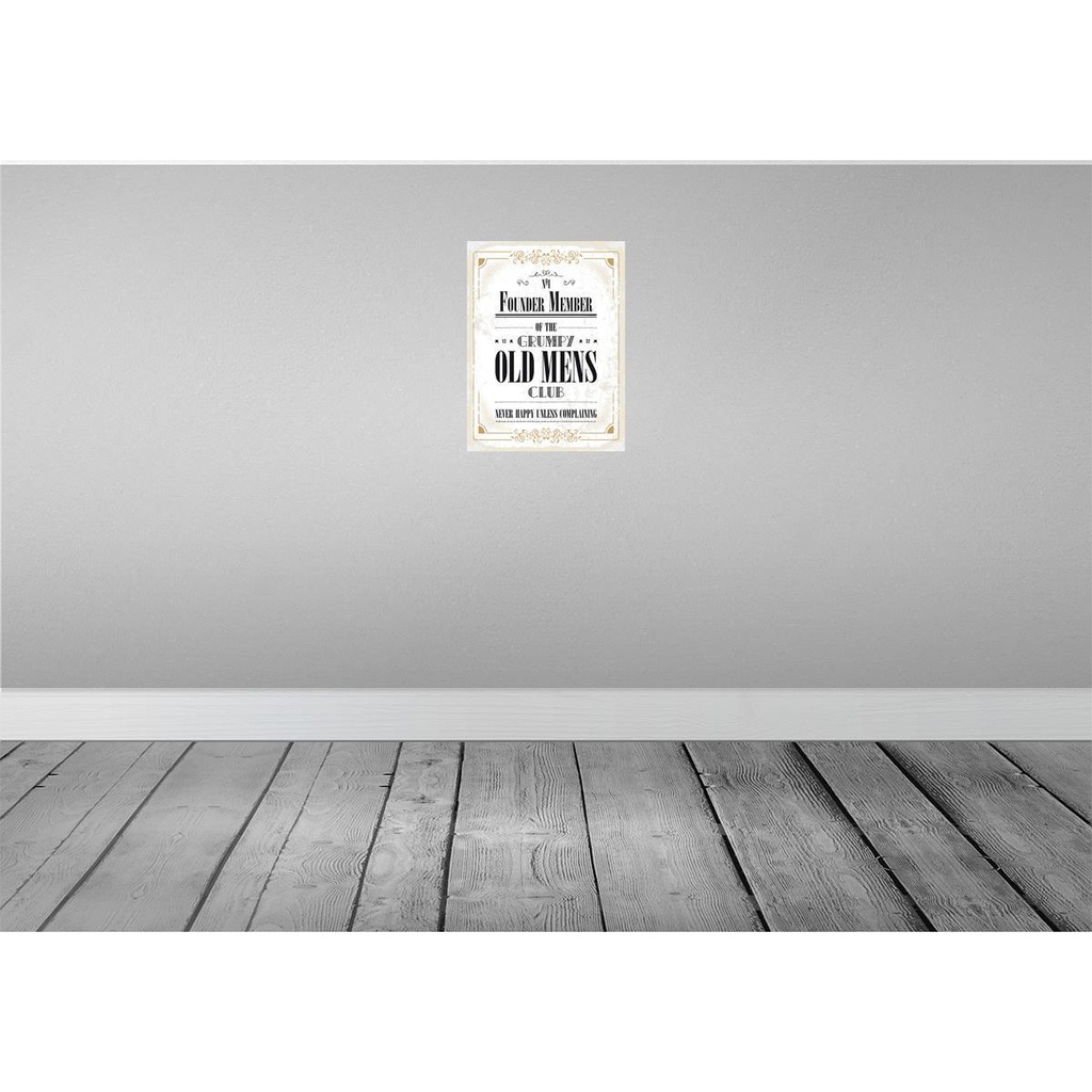 [LA-138721-H] Holzschild 40x30 cm Männer old mens Club Never Happy Spruch Zitat Bild 2