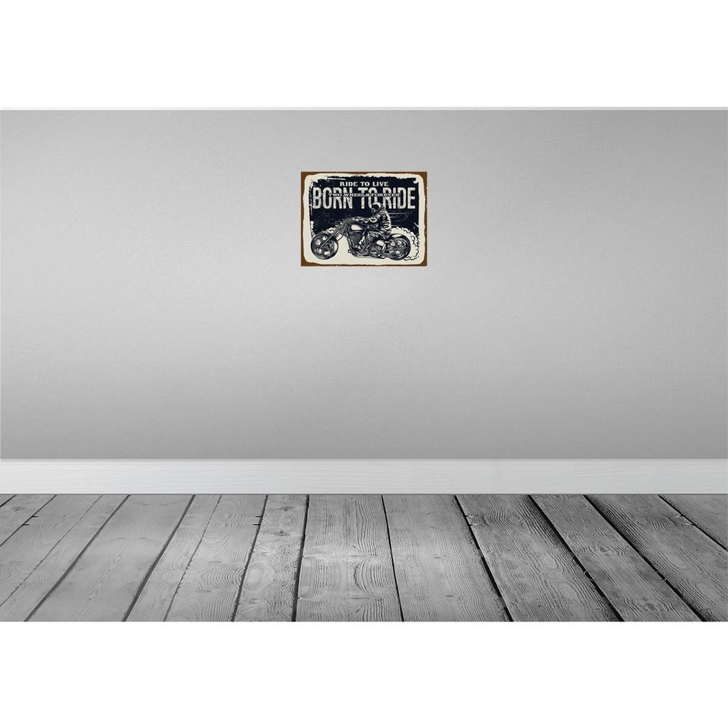 [LA-138725-H] Holzschild 30x40 cm Ride to live Born Dekoration Bild 2