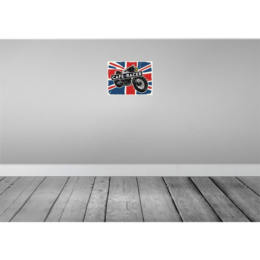 [LA-138729-H] Holzschild 30x40 cm Motorcycle Cafe Racer Motorrad UK Auto Garage Werkstatt Bild 2
