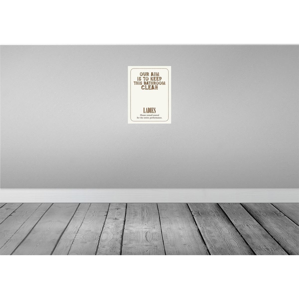 [LA-138735] Blechschild 40x30 cm Keep this bathroom clean Warnschild Hinweisschild Sicherheit Vorsicht Bild 2
