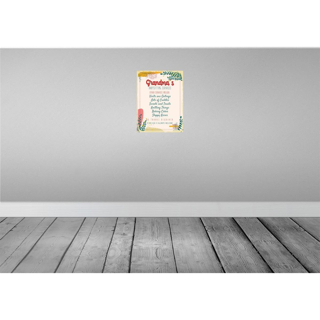 [LA-138736-H] Holzschild 40x30 cm Grandma´s Babysitting services Opa Oma Bild 2