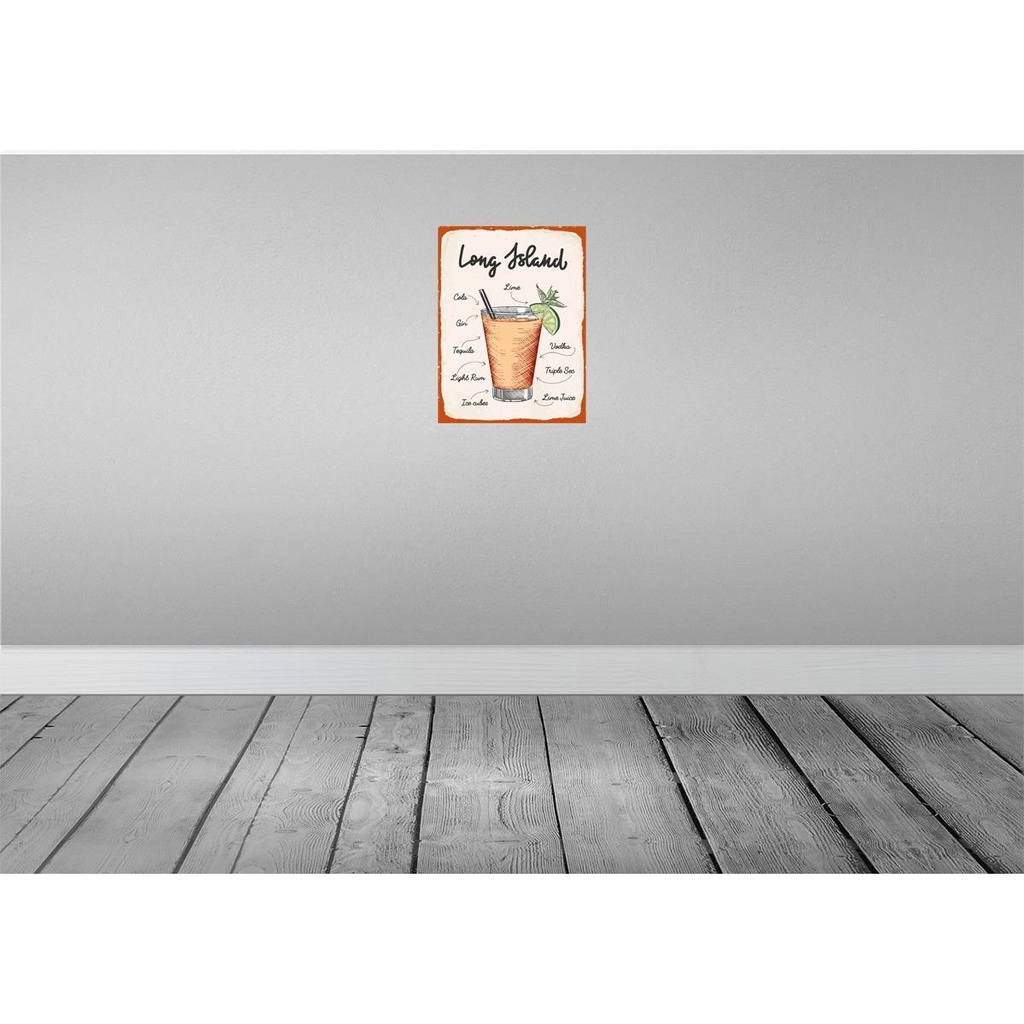 [LA-138748] Blechschild 40x30 cm Long Island Tequila Vodka Essen Trinken Bild 2