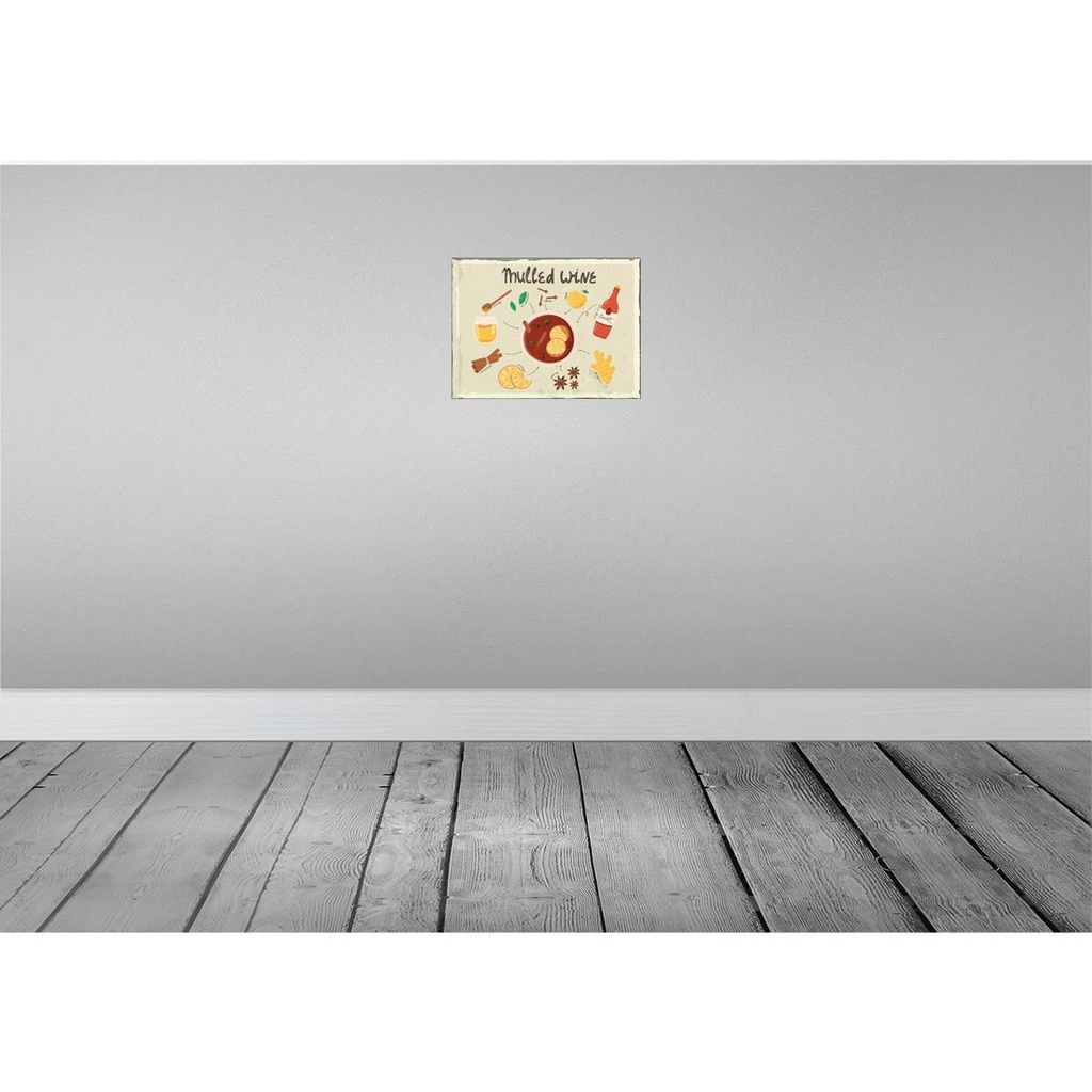 [LA-138751-H] Holzschild 30x40 cm Mulled Wine Anise Honey Apple Essen Trinken Bild 2