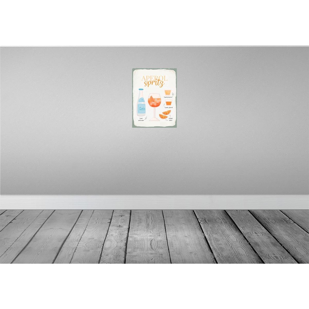 [LA-138777] Blechschild 40x30 cm Aperol Spritz Cocktail Recipe Essen Trinken Bild 2