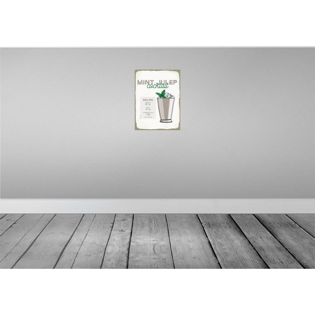 [LA-138792] Blechschild 40x30 cm Mint Julep Cocktail Recipe Essen Trinken Bild 2