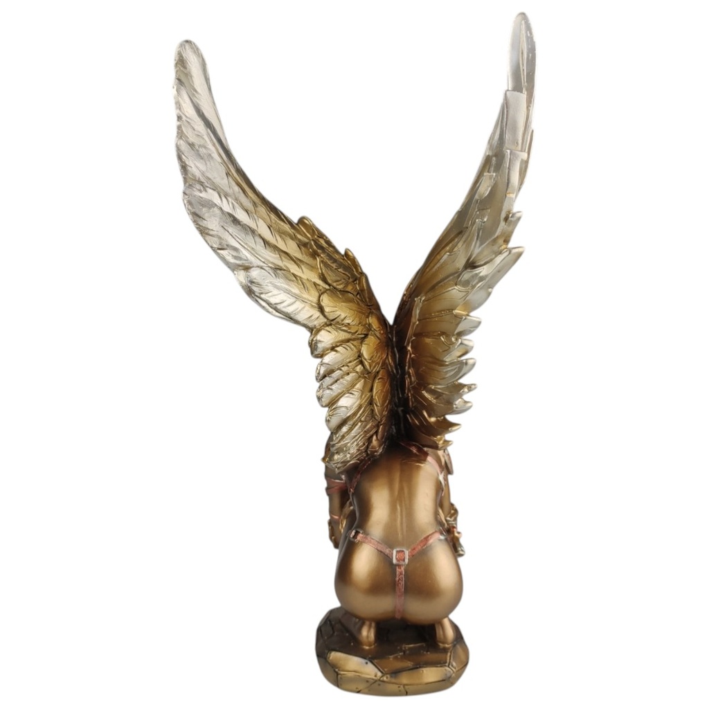 [LA-1816893] Figur Harz Steampunk Hockender Engel Bild 5