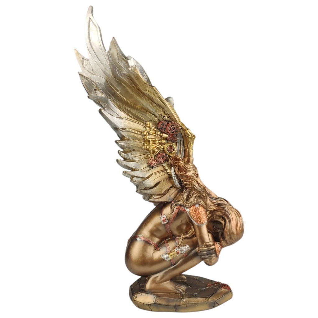 [LA-1816893] Figur Harz Steampunk Hockender Engel Bild 7