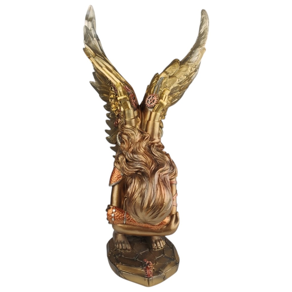[LA-1816893] Figur Harz Steampunk Hockender Engel Bild 9