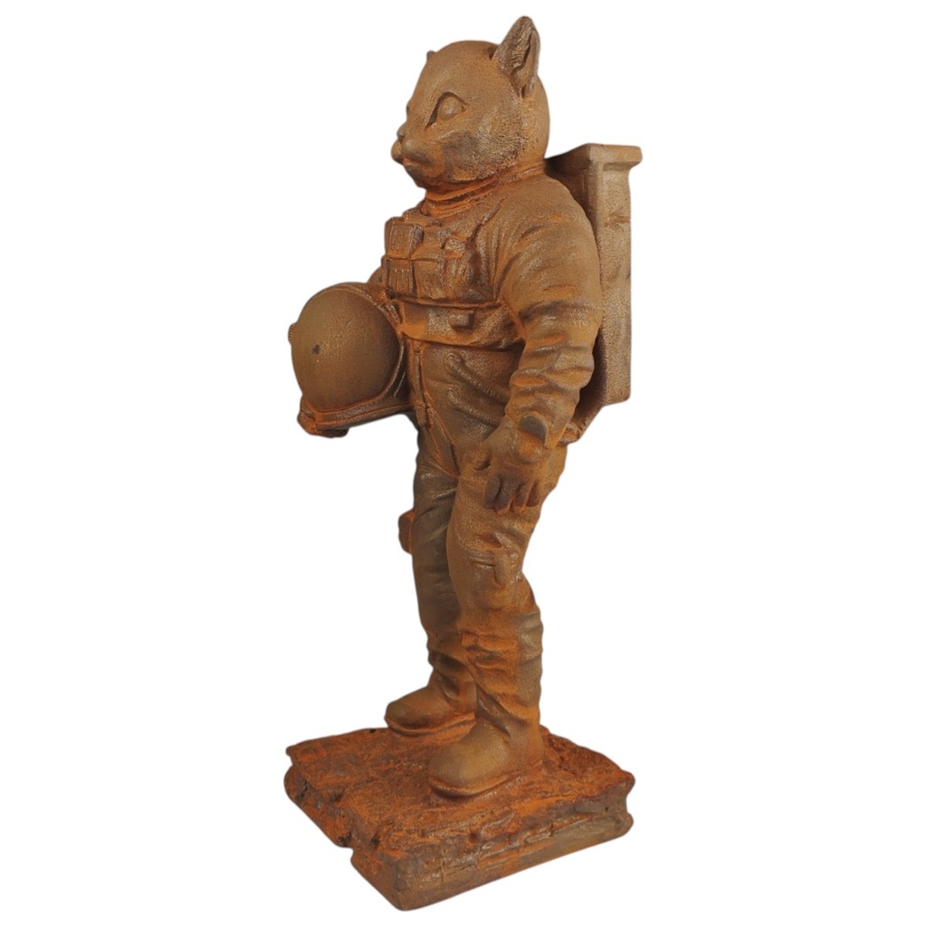 [LA-1818024] Figur Gusseisen Rostoptik Astro-Katze Bild 2