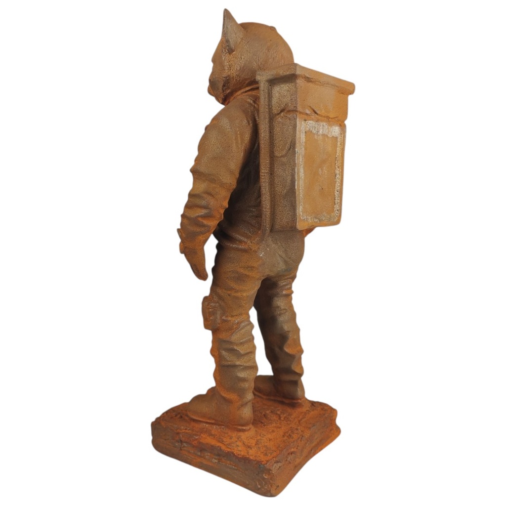 [LA-1818024] Figur Gusseisen Rostoptik Astro-Katze Bild 3