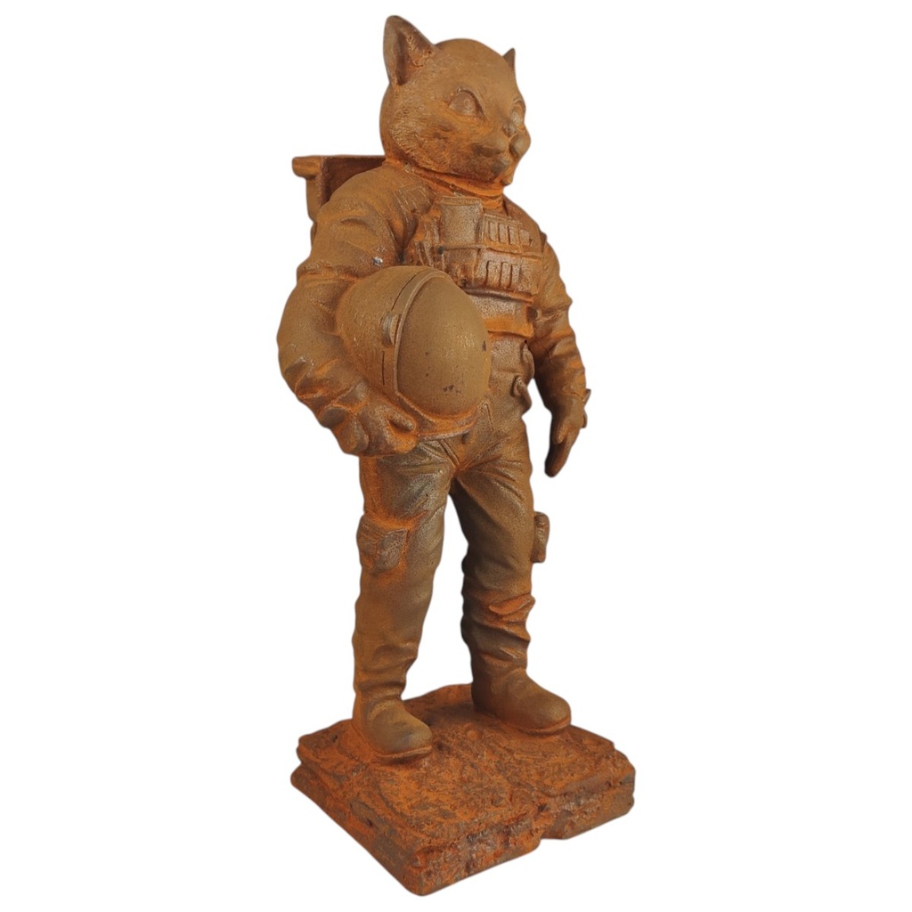 [LA-1818024] Figur Gusseisen Rostoptik Astro-Katze Bild 7