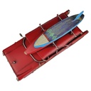 [LA-1820044] Blechmodell Blechauto Oldtimer PKW Rot mit Surfbrett Bild 6
