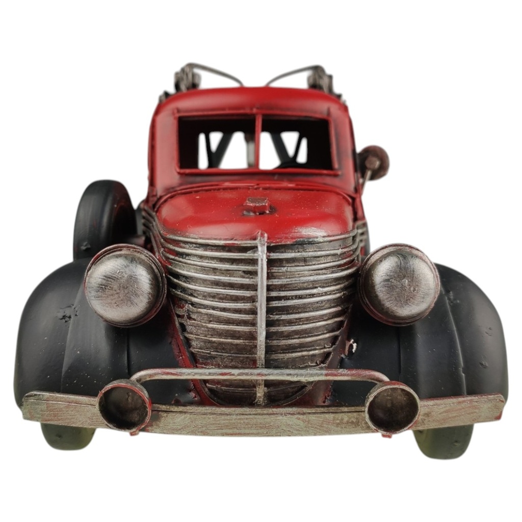 [LA-1820058] Blechmodell Blechauto Modellauto Blech Abschleppwagen Abschleppfahrzeug Rot Oldtimer Bild 2