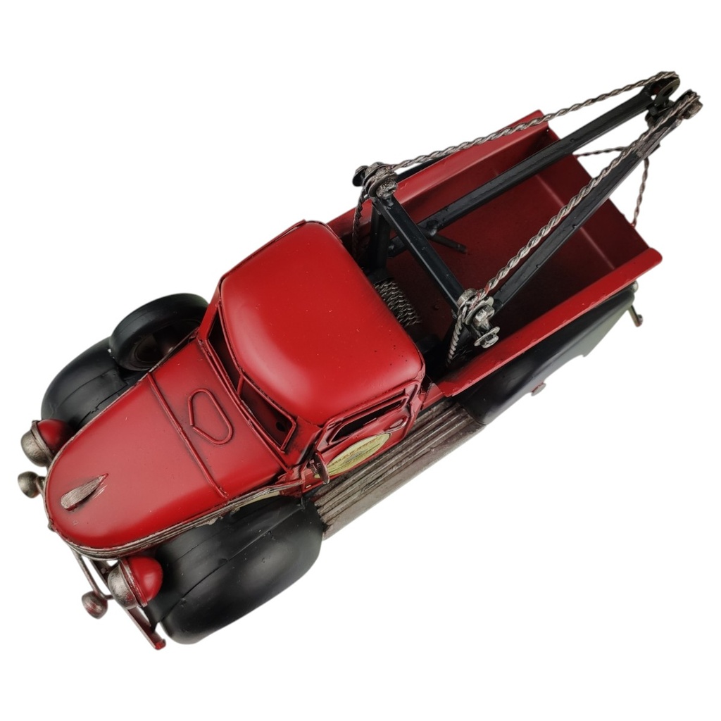 [LA-1820058] Blechmodell Blechauto Modellauto Blech Abschleppwagen Abschleppfahrzeug Rot Oldtimer Bild 6