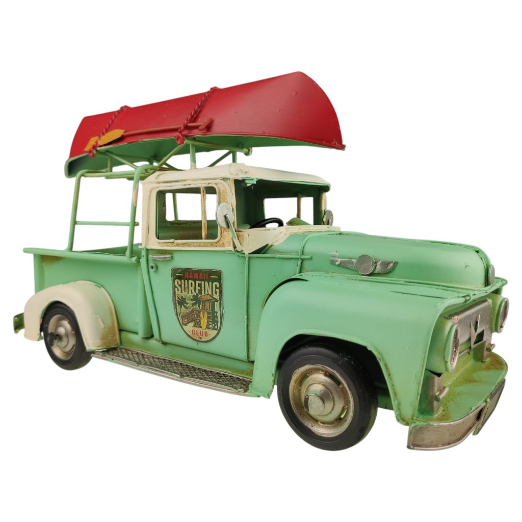 [LA-1820844] Blechmodell Modellauto Blechauto Oldtimer Pick-Up mit Kanu Boot Bild 3