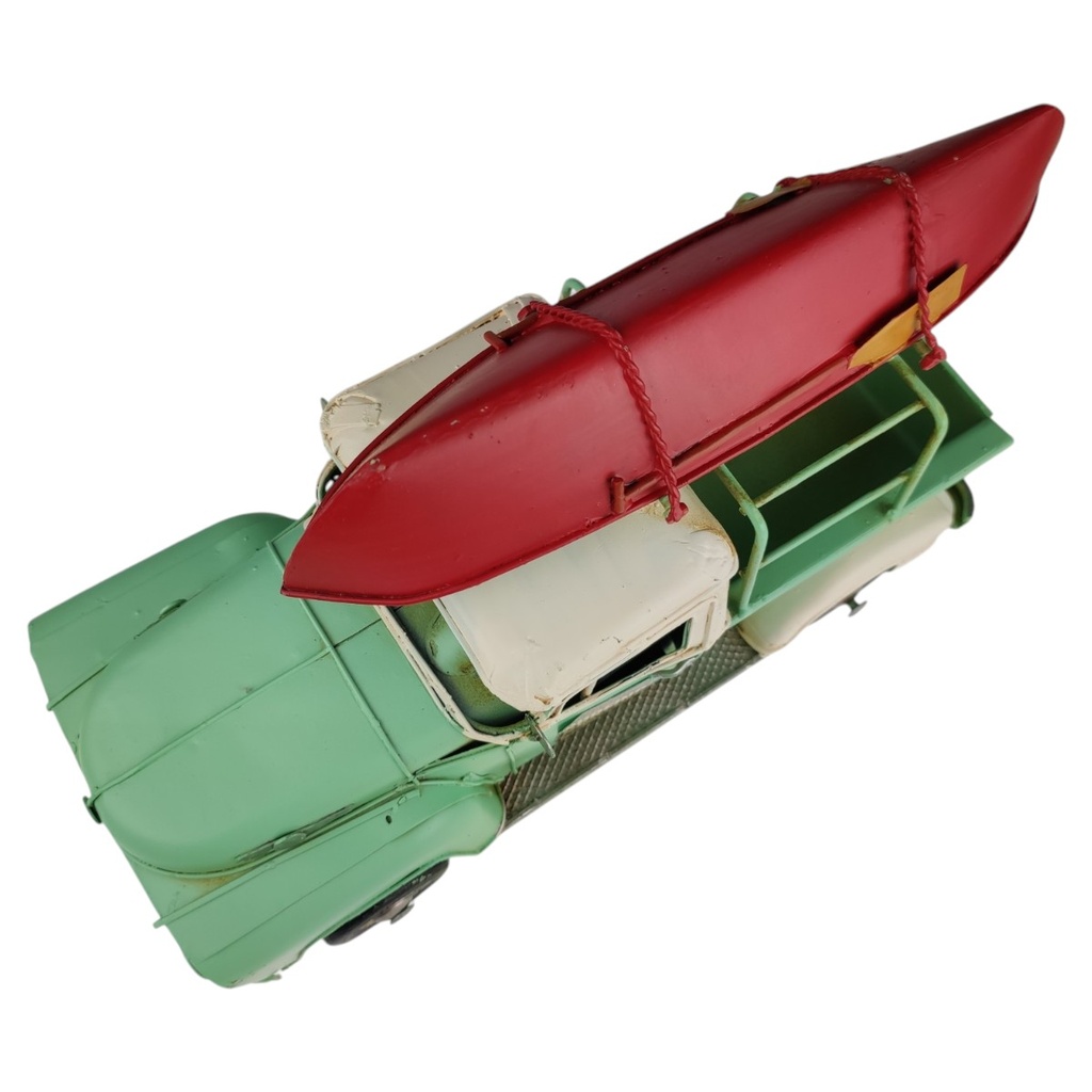[LA-1820844] Blechmodell Modellauto Blechauto Oldtimer Pick-Up mit Kanu Boot Bild 6