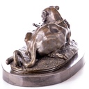 [LA-1821861] Bronzeskulptur Bronzefigur Tiger und Krokodil Bild 2