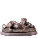 [LA-1821861] Bronzeskulptur Bronzefigur Tiger und Krokodil Bild 3
